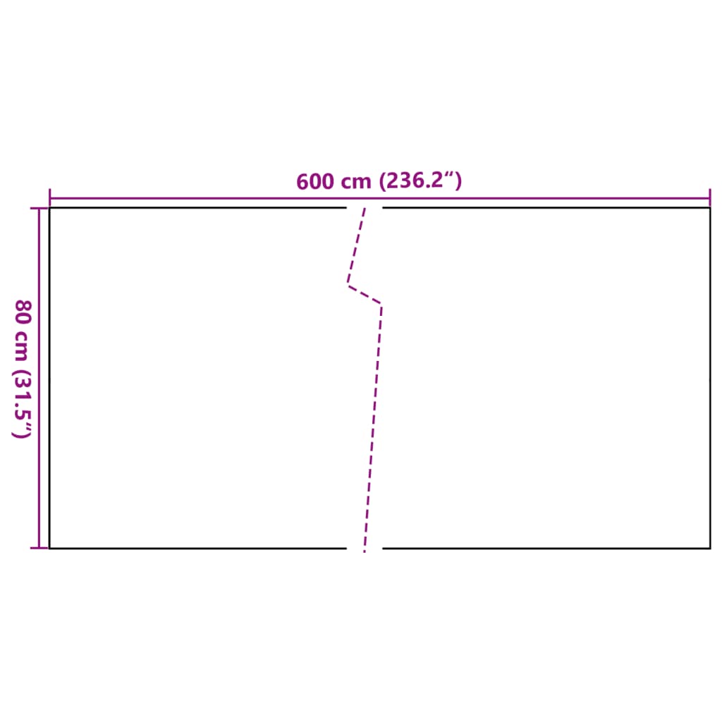 Balcony Screen White 600x80 cm Poly Rattan