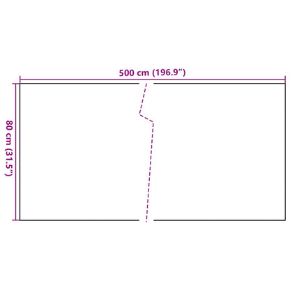 Balcony Screen Black 500x80 cm Poly Rattan