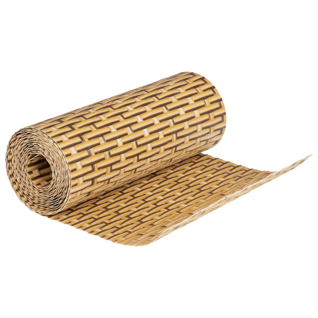 Balcony Screens 5 pcs Light Brown 255x19 cm Poly Rattan