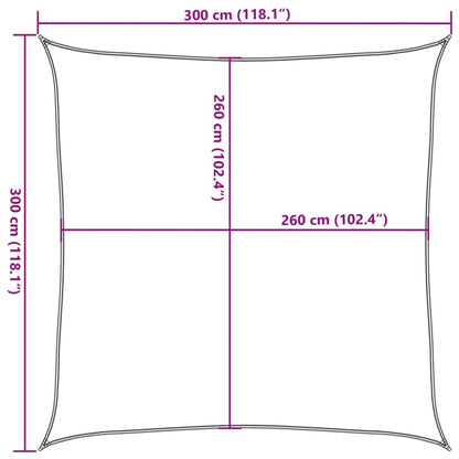 Sun Shade Sail Light Grey 3x3 m 100% Polyester Oxford