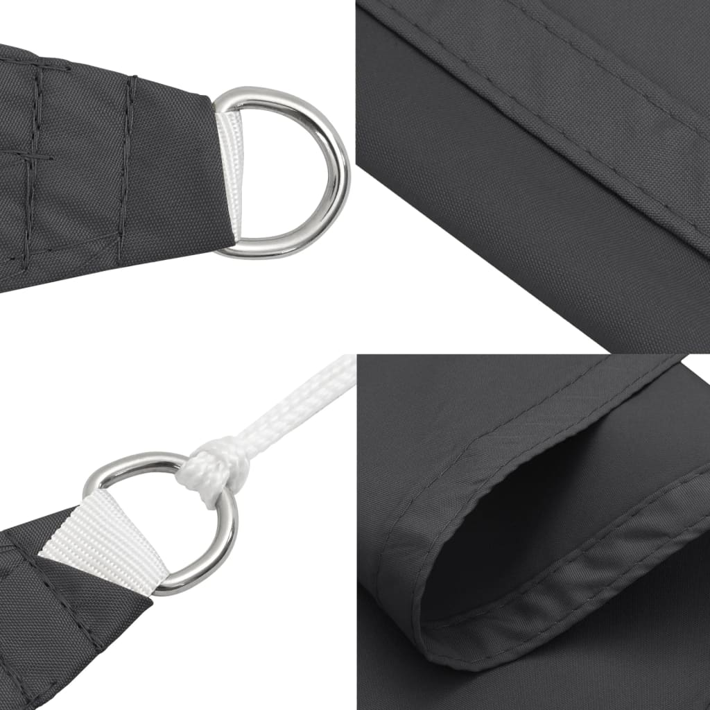 Sun Shade Sail Anthracite 2x2x2 m 100% Polyester Oxford