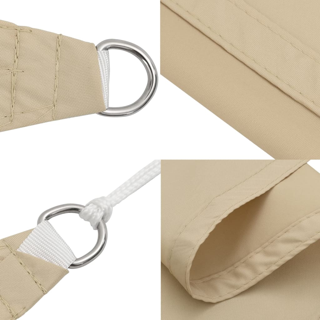 Sun Shade Sail Beige 7x5x5 m 100% Polyester Oxford