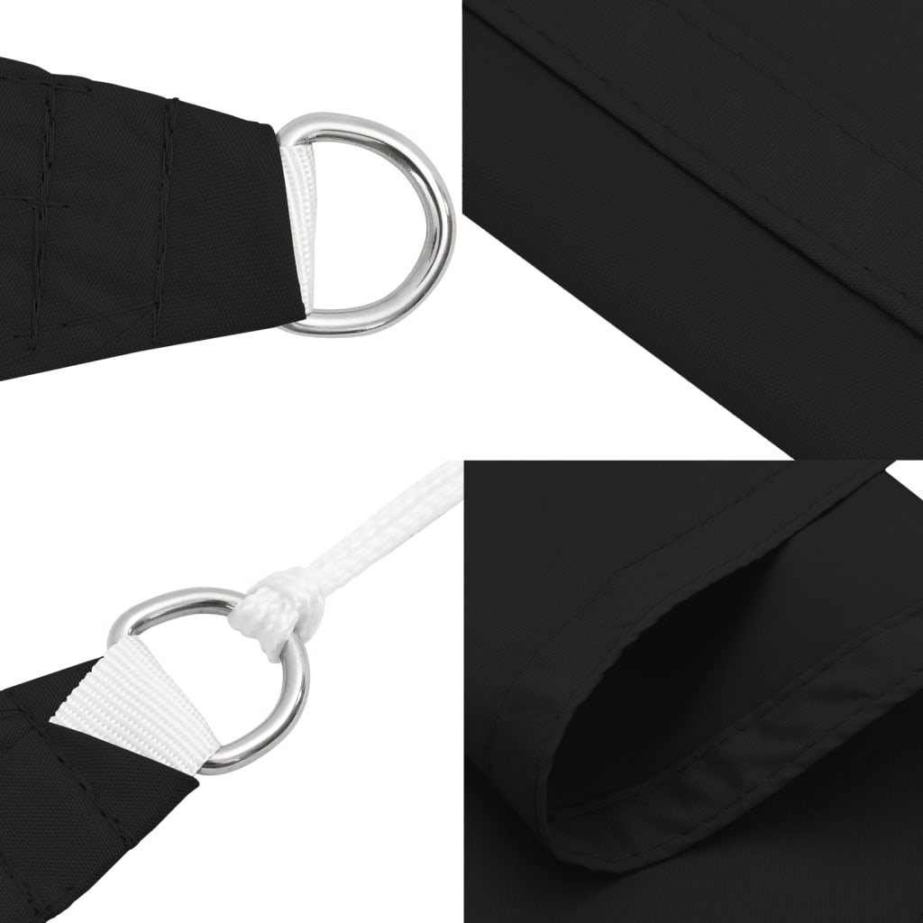 Sun Shade Sail Black 2x2x2 m 100% Polyester Oxford