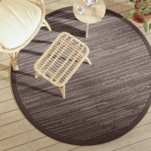 Outdoor Carpet Brown Ø160 cm PP