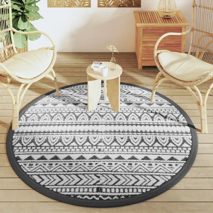 Outdoor Carpet Black Ø160 cm PP