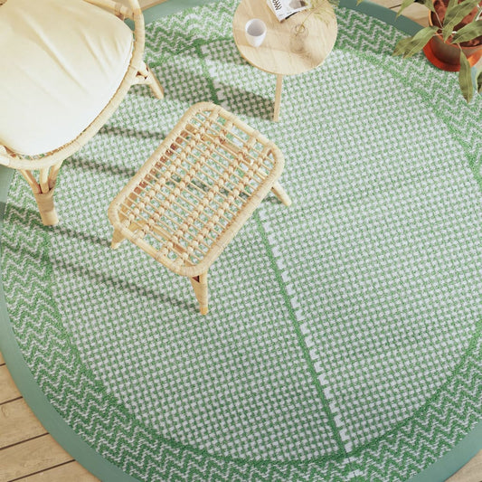 Outdoor Carpet Green Ø200 cm PP