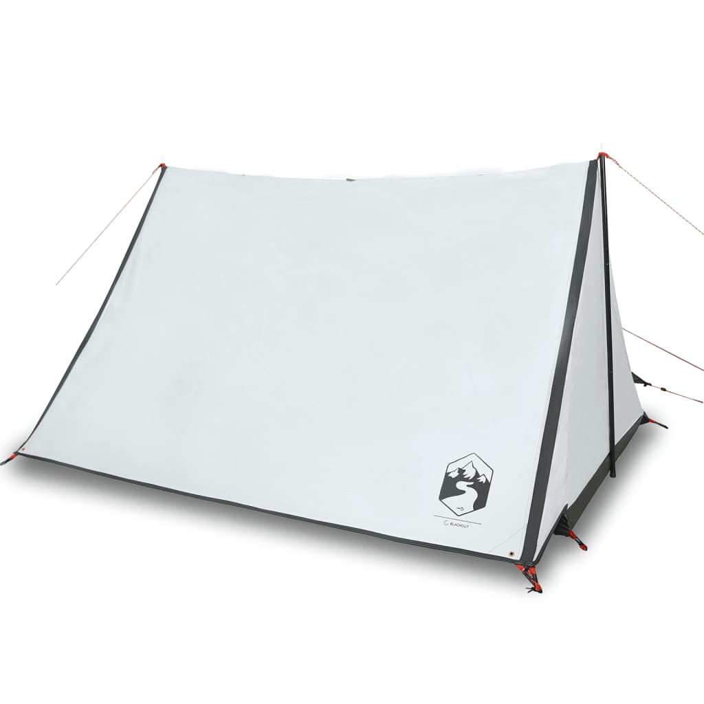 Camping Tent 2-Person White Blackout Fabric Waterproof