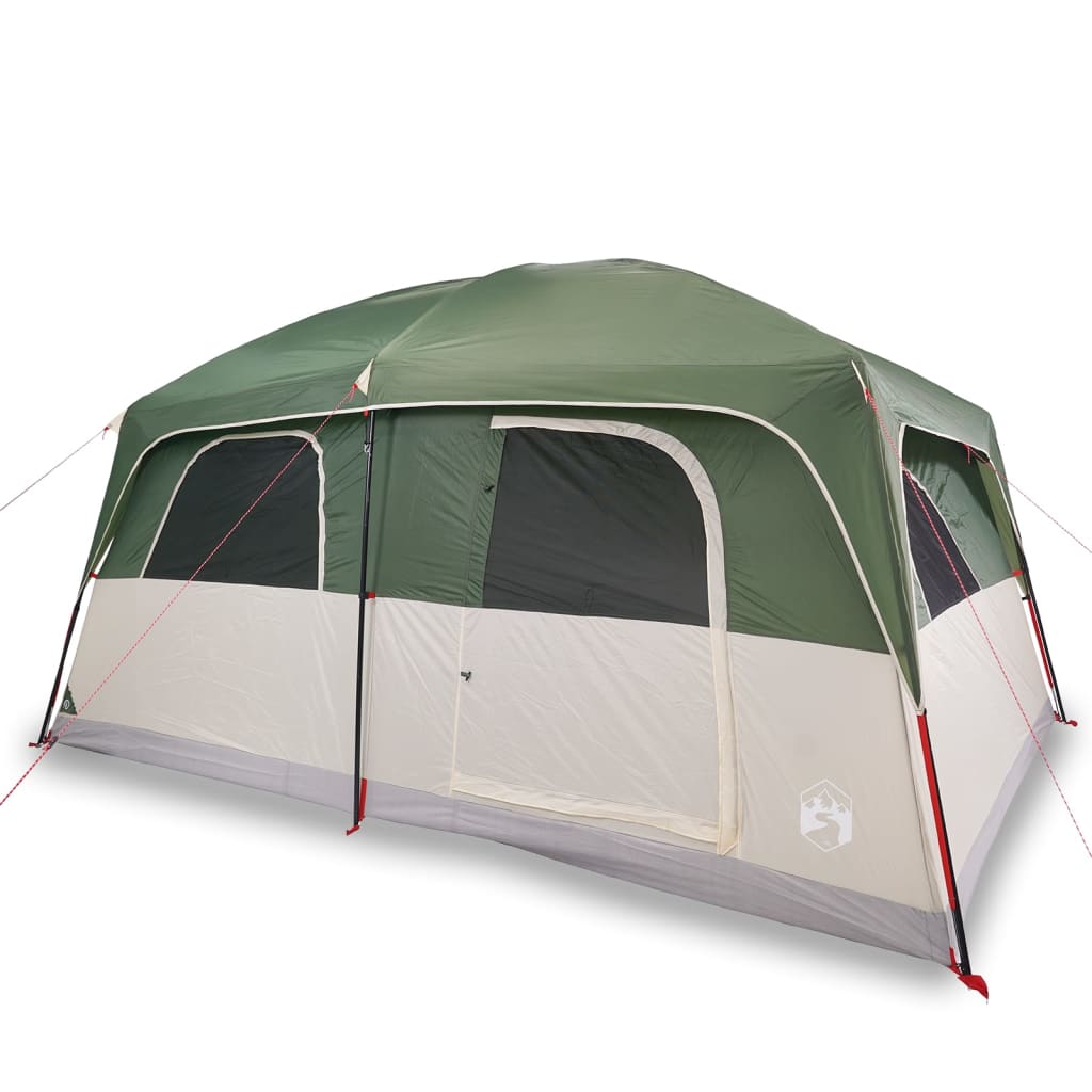 Family Tent Cabin 10-Person Green Waterproof