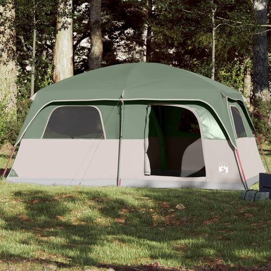 Family Tent Cabin 10-Person Green Waterproof