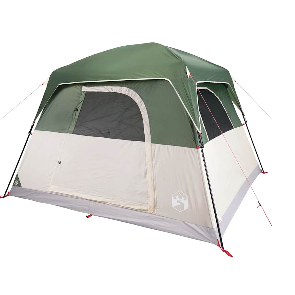 Camping Tent Cabin 4-Person Green Waterproof