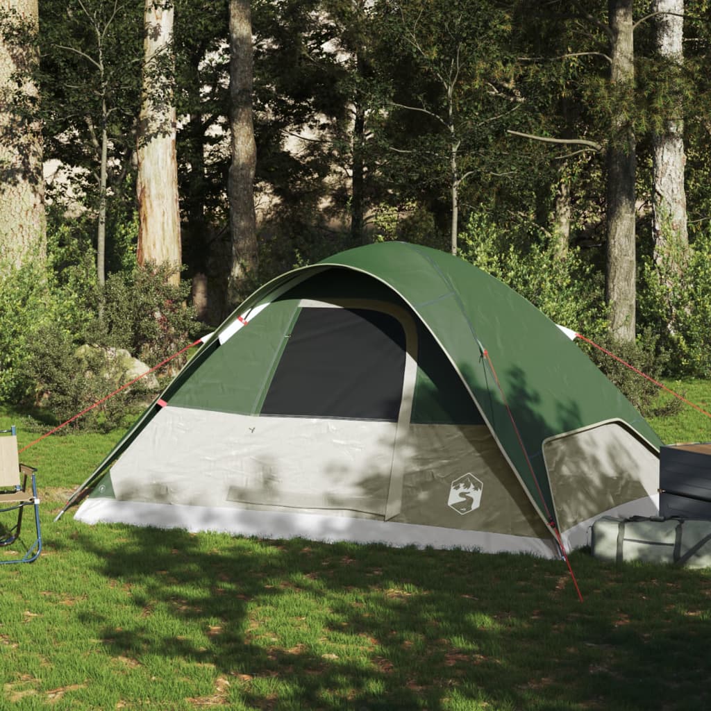 Family Tent Dome 6-Person Green Waterproof