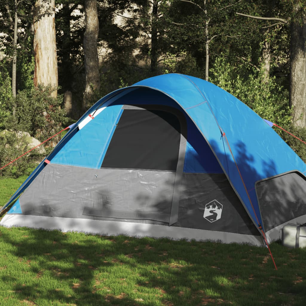 Family Tent Dome 6-Person Blue Waterproof