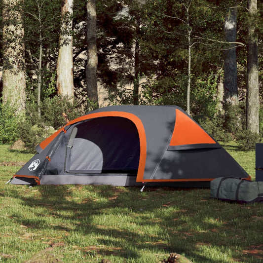 Camping Tent Dome 1-Person Orange Waterproof