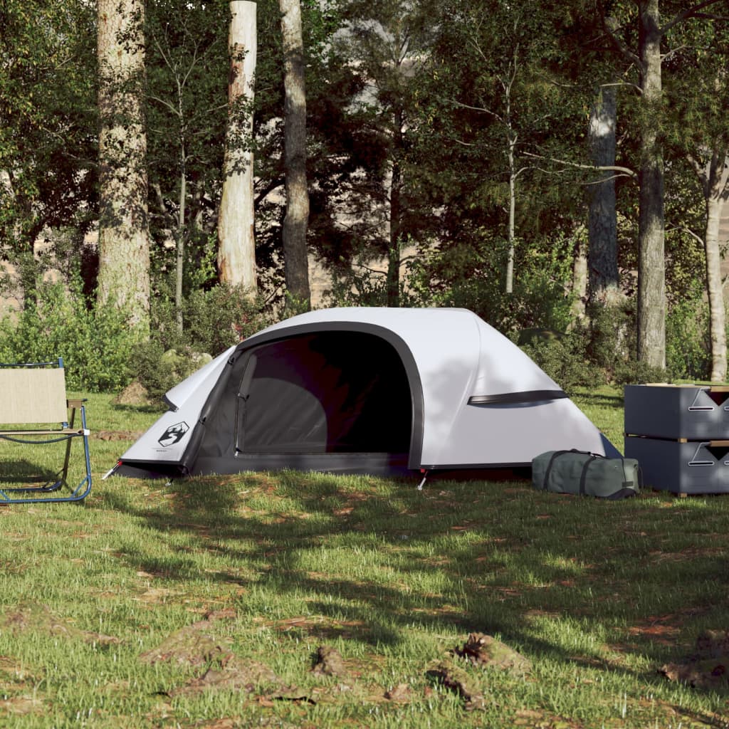 Camping Tent Dome 1-Person White Blackout Fabric Waterproof