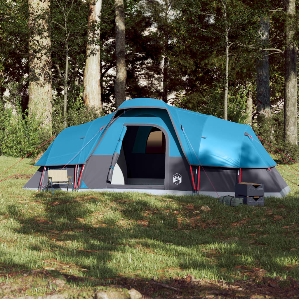 Family Tent Dome 11-Person Blue Waterproof