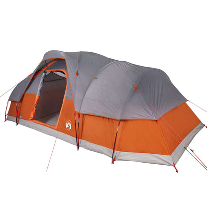 Family Tent Dome 11-Person Grey and Orange Waterproof