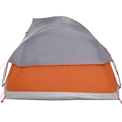 Family Tent Dome 11-Person Grey and Orange Waterproof