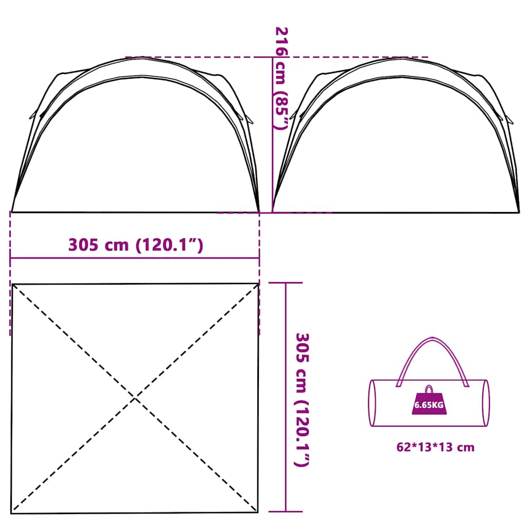 Party Tent Green Waterproof