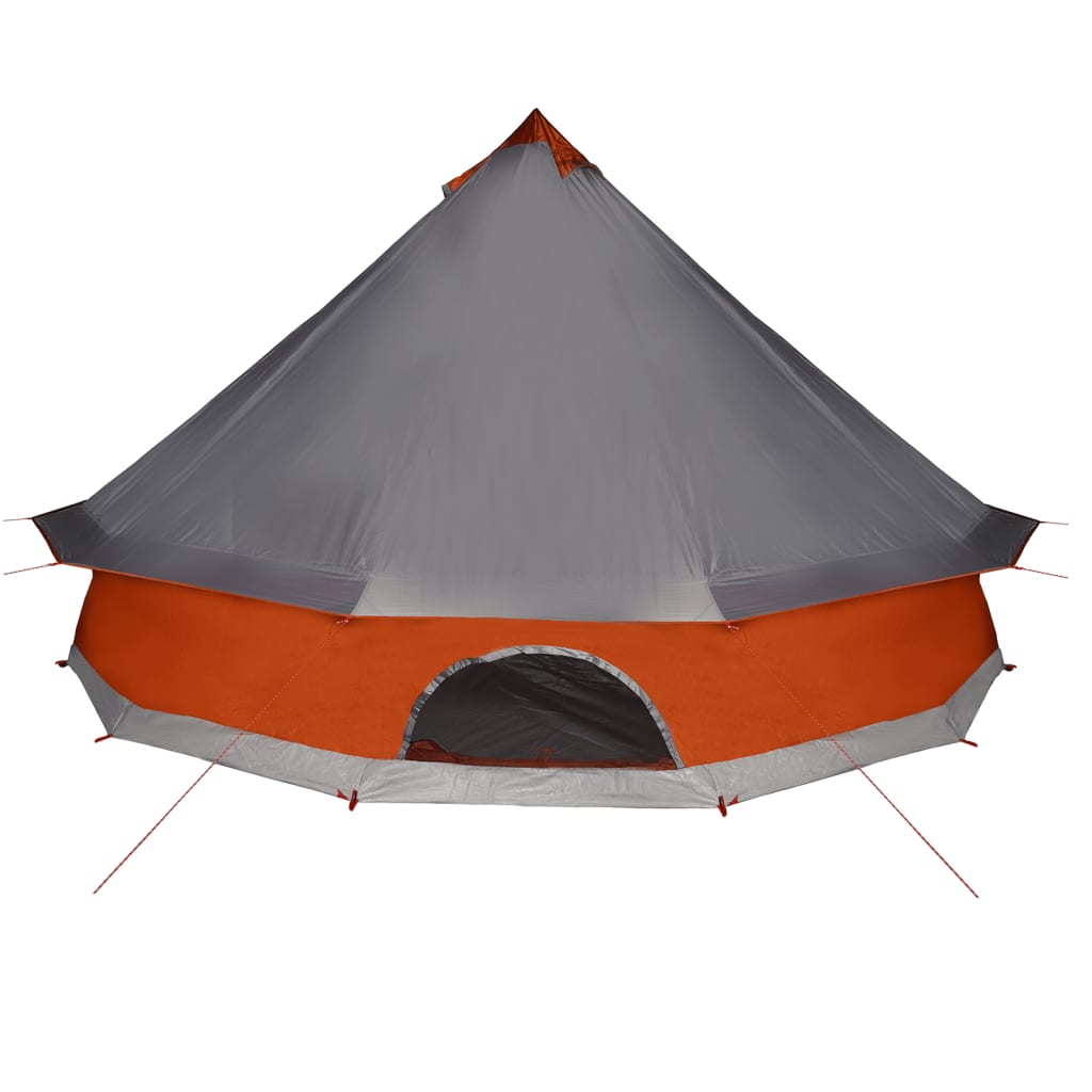 Family Tent Tipi 12-Person Grey and Orange Waterproof