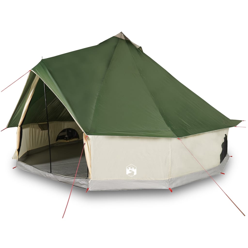 Family Tent Tipi 10-Person Green Waterproof