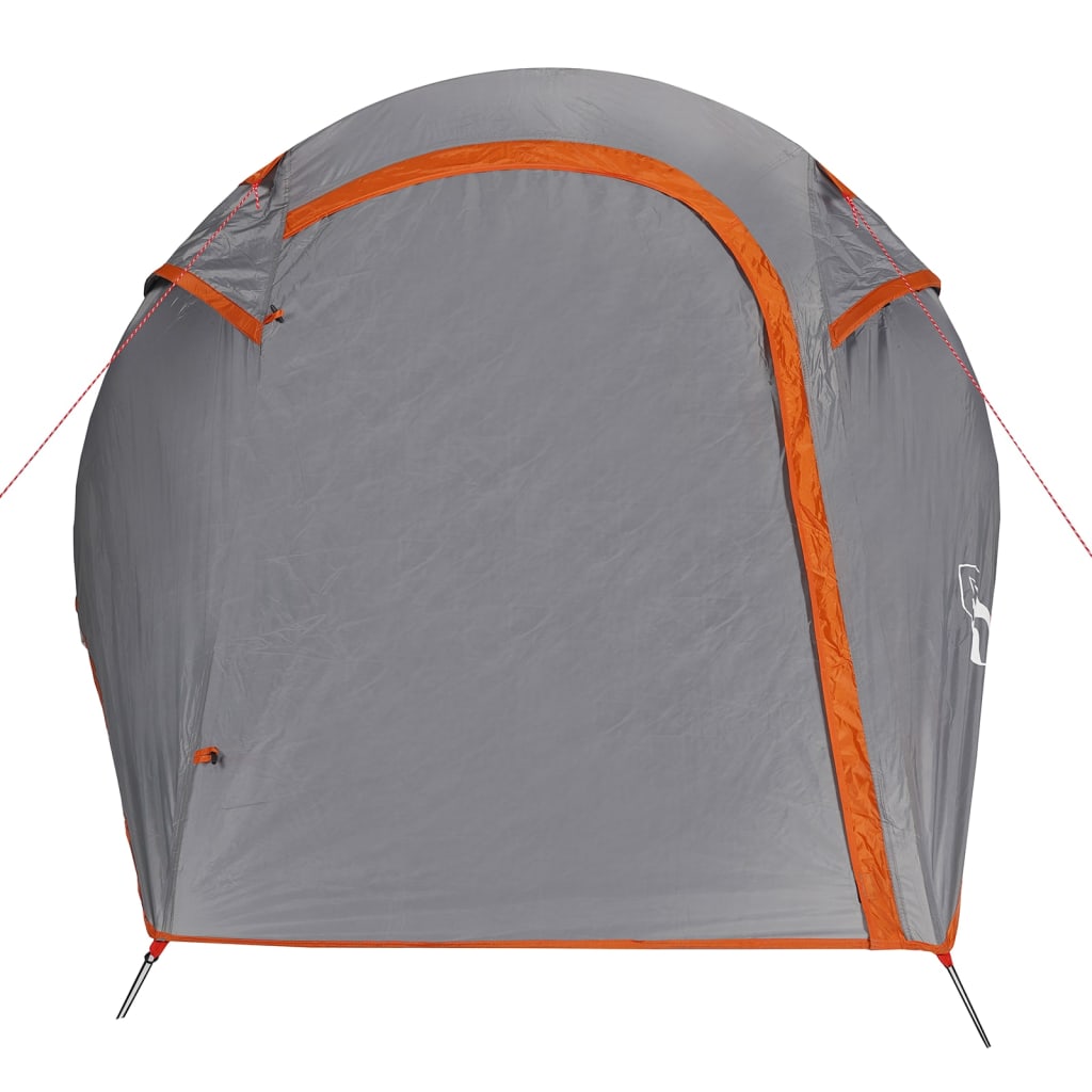 Camping Tent Tunnel 2-Person Grey and Orange Waterproof