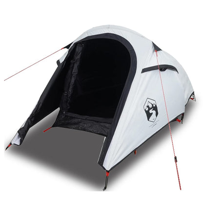 Camping Tent Tunnel 2-Person White Blackout Fabric Waterproof