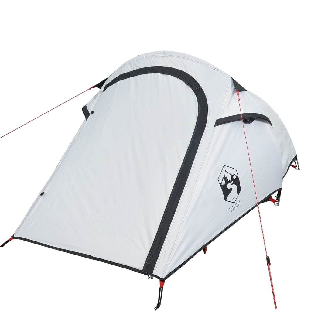 Camping Tent Tunnel 2-Person White Blackout Fabric Waterproof