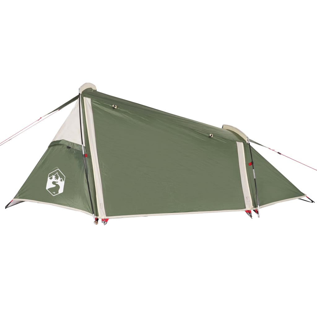 Camping Tent Tunnel 2-Person Green Waterproof