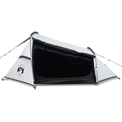 Camping Tent Tunnel 2-Person White Blackout Fabric Waterproof