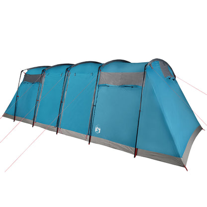 Family Tent Tunnel 10-Person Blue Waterproof