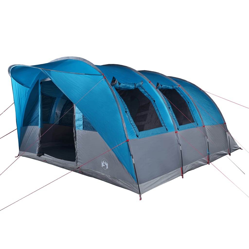 Family Tent Tunnel 7-Person Blue Waterproof