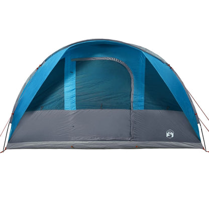 Family Tent Tunnel 7-Person Blue Waterproof