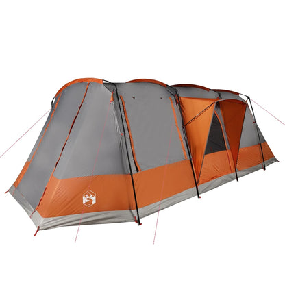 Camping Tent Tunnel 4-Person Grey and Orange Waterproof