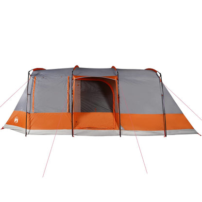 Camping Tent Tunnel 4-Person Grey and Orange Waterproof