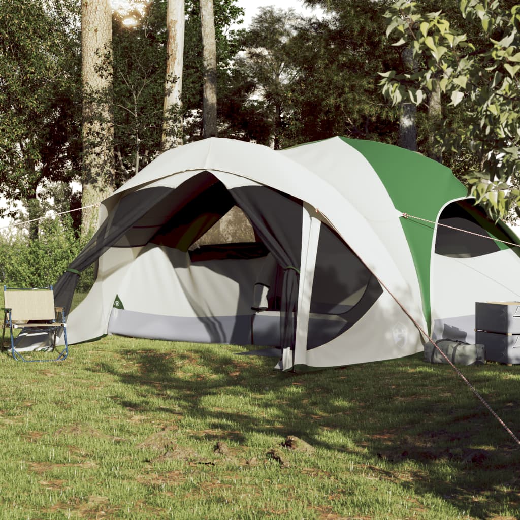 Family Tent Cabin 6-Person Green Waterproof