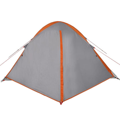 Camping Tent Dome 2-Person Grey and Orange Waterproof