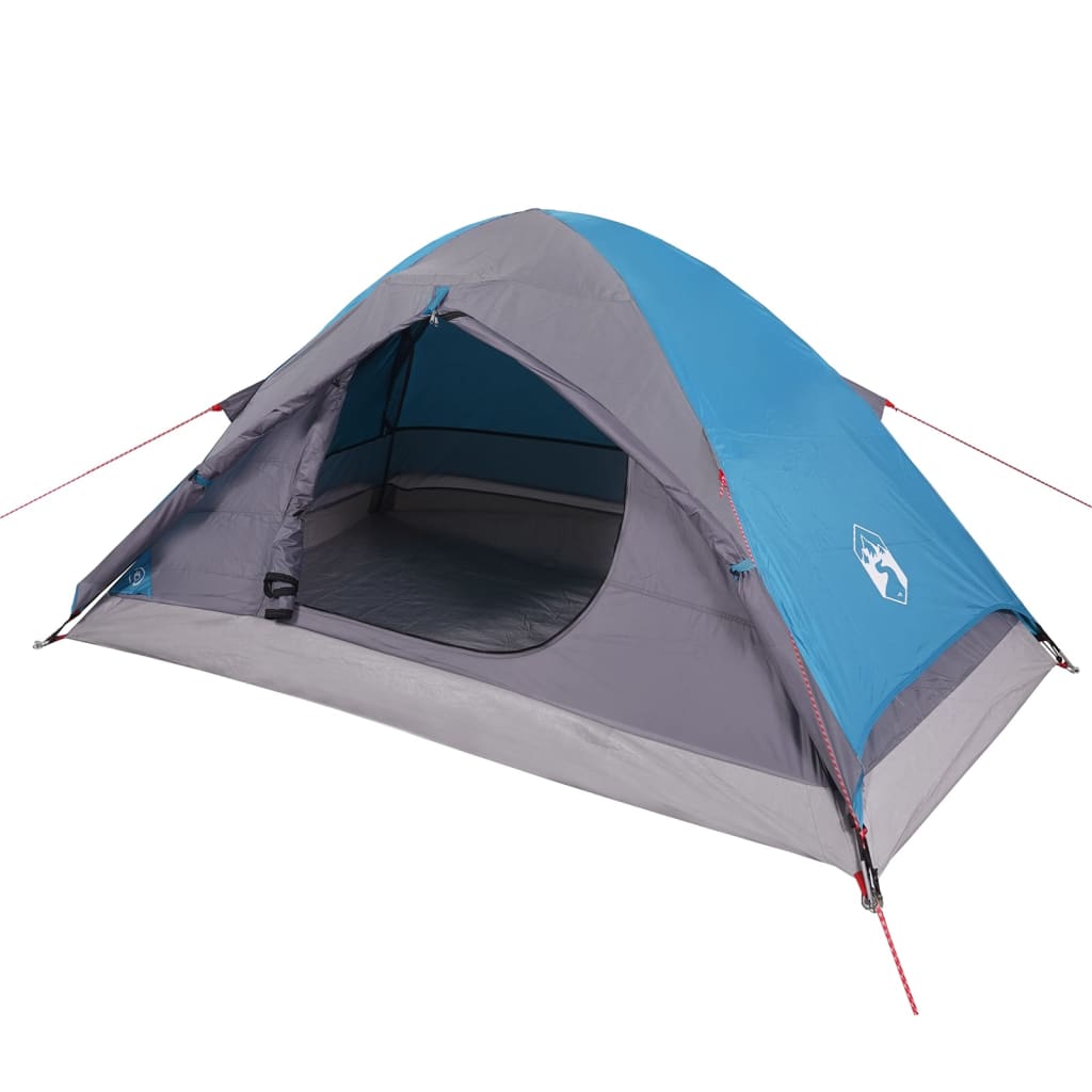 Camping Tent Dome 4-Person Blue Waterproof