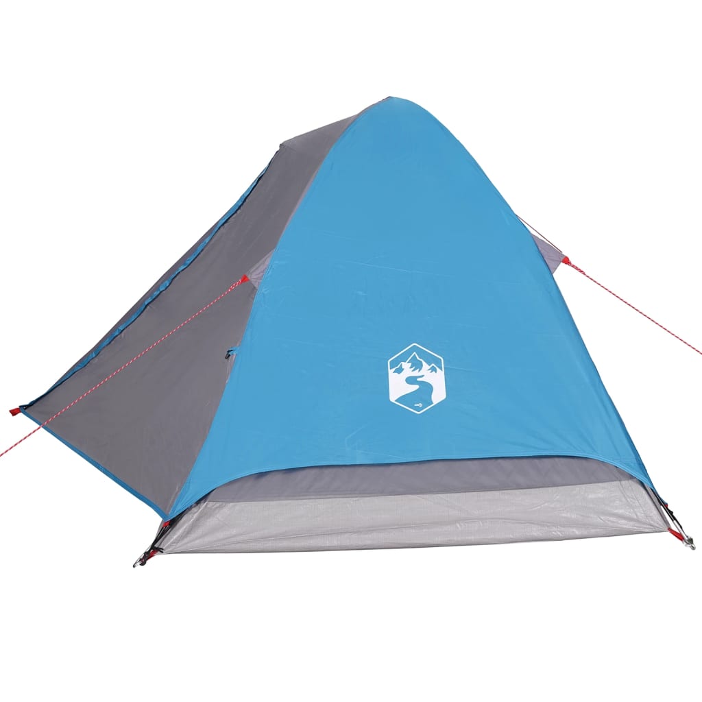 Camping Tent Dome 4-Person Blue Waterproof