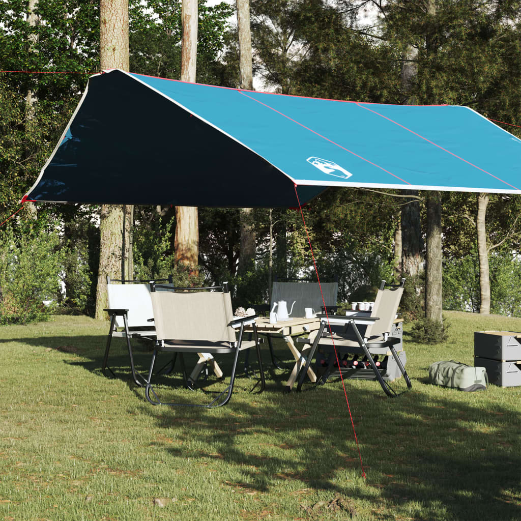 Camping Tarp Blue 420x440 cm Waterproof