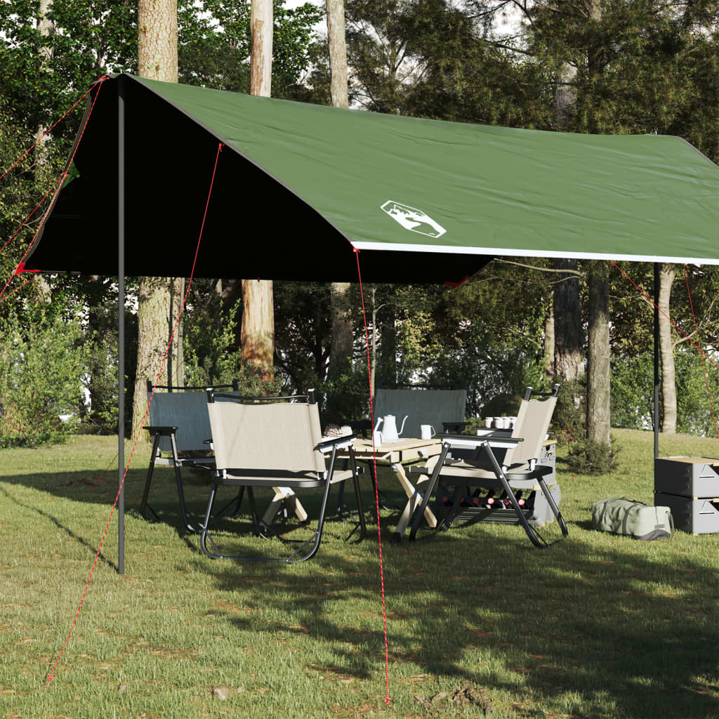 Camping Tarp Green 460x305x210 cm Waterproof