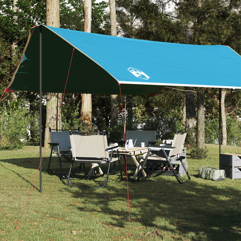 Camping Tarp Blue 460x305x210 cm Waterproof