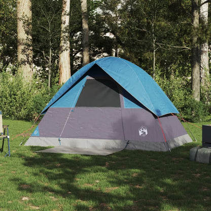 Camping Tent Dome 2-Person Blue Waterproof