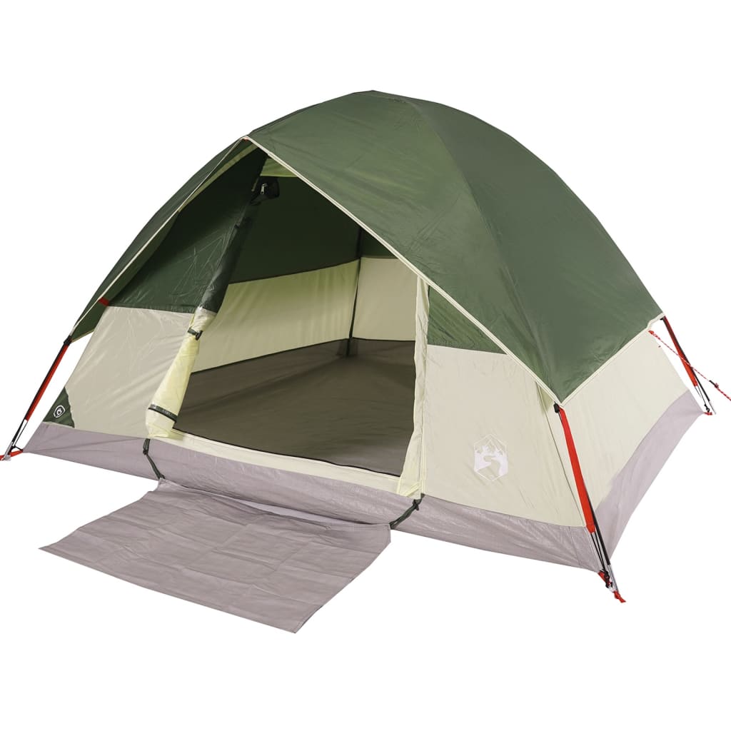 Camping Tent Dome 3-Person Green Waterproof