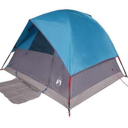 Camping Tent Dome 3-Person Blue Waterproof