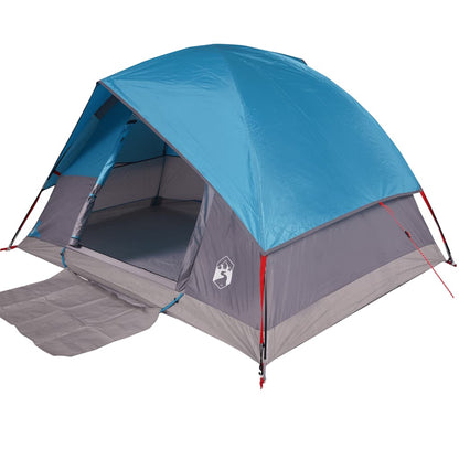 Camping Tent Dome 3-Person Blue Waterproof