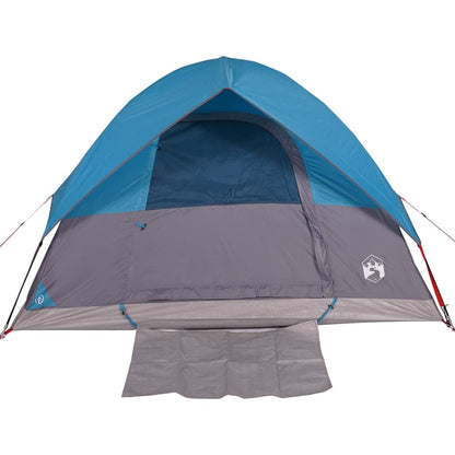 Camping Tent Dome 3-Person Blue Waterproof