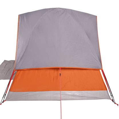 Camping Tent Dome 3-Person Orange Waterproof