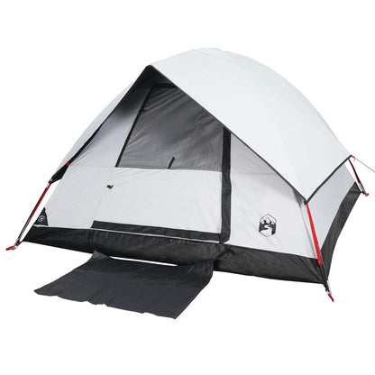 Camping Tent Dome 3-Person White Blackout Fabric Waterproof