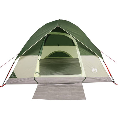 Camping Tent Dome 4-Person Green Waterproof