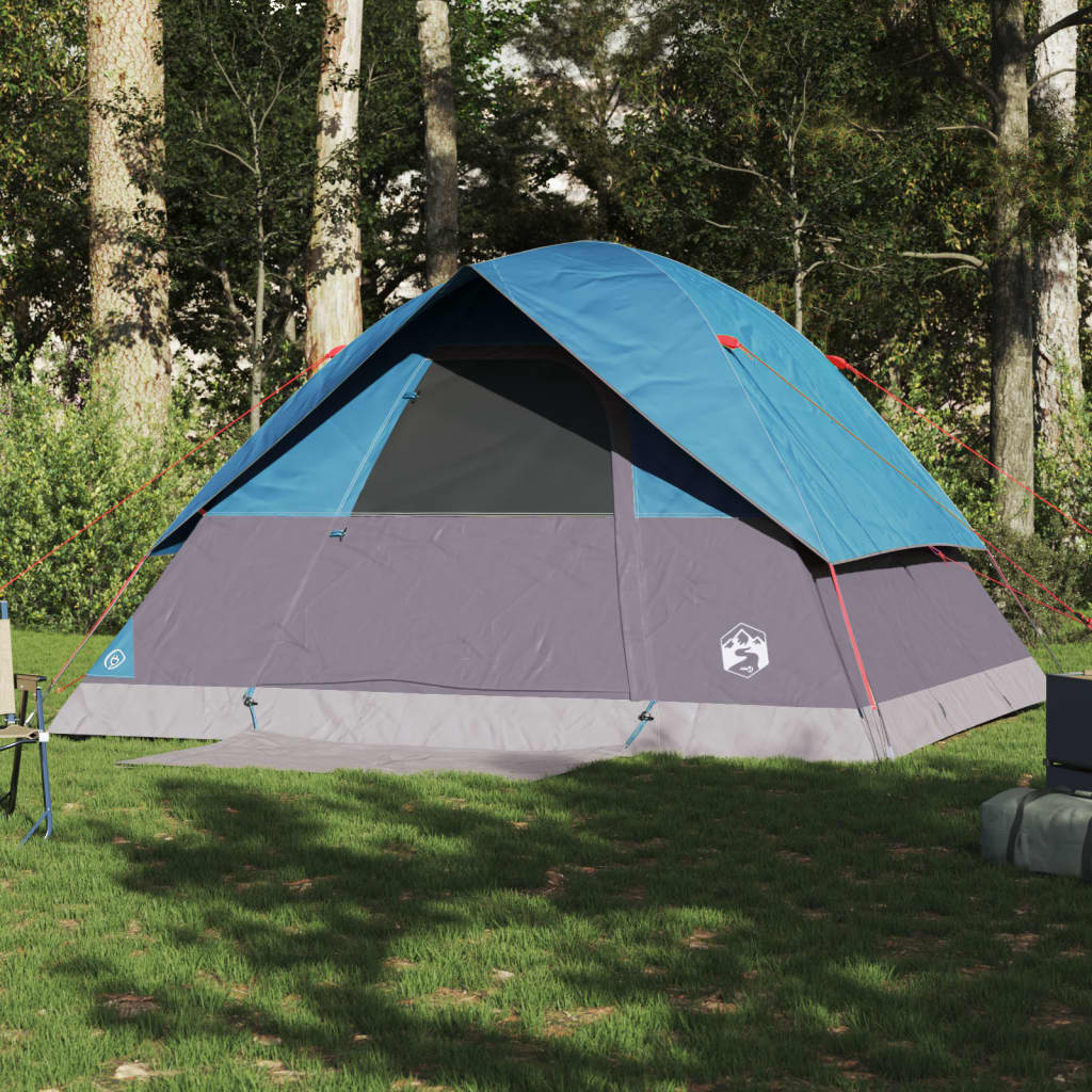 Family Tent Dome 6-Person Blue Waterproof